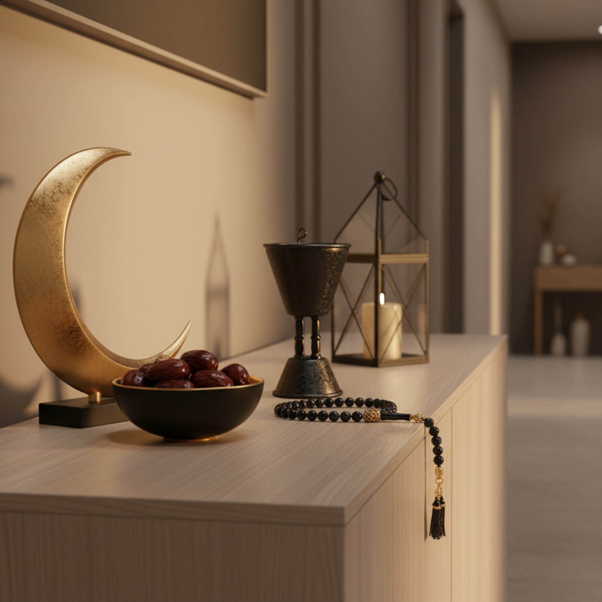 مبخرة المرجان بتصميم متشقق باللون الأسود، 18 سم