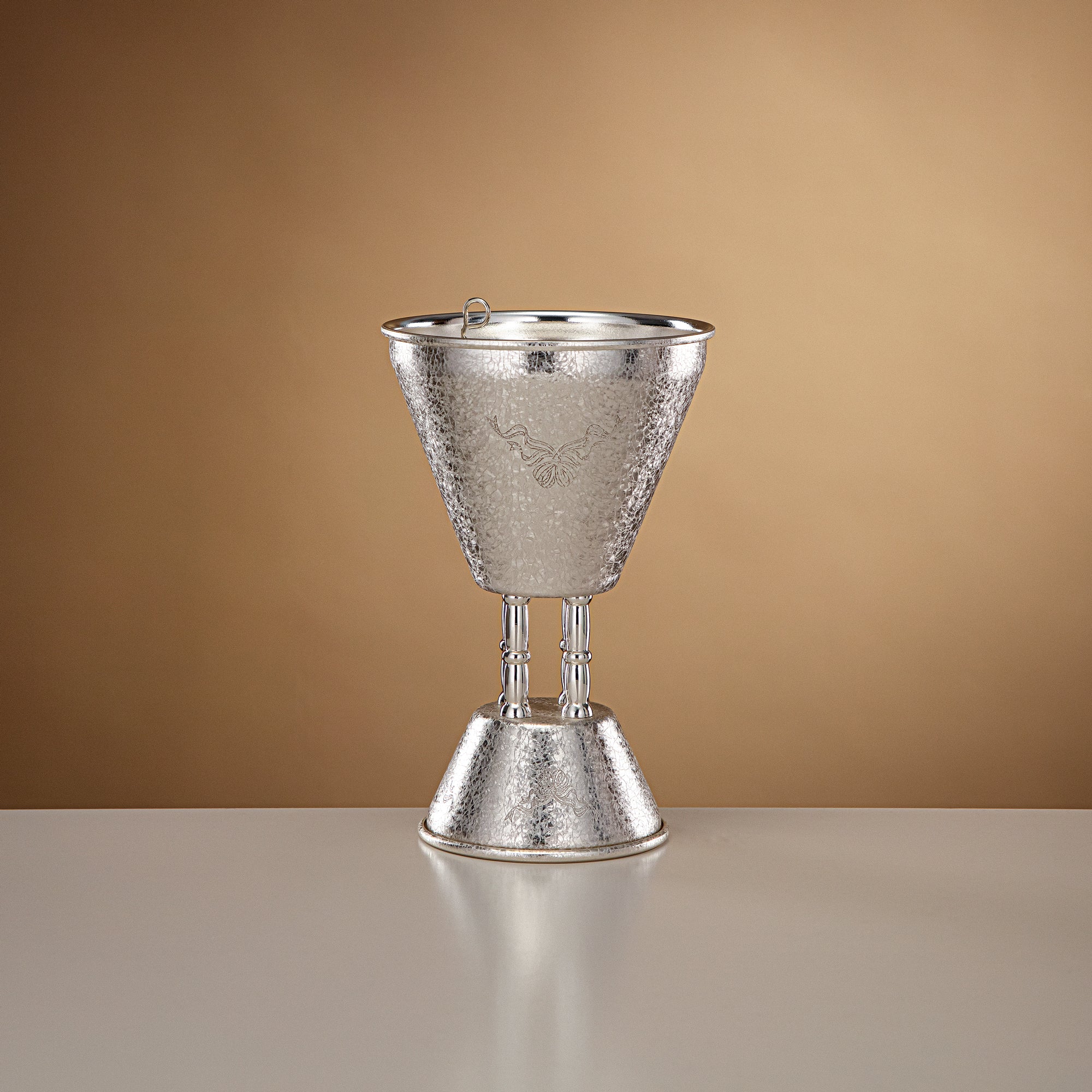 مبخرة المرجان فضية بتصميم متشقق 21 سم