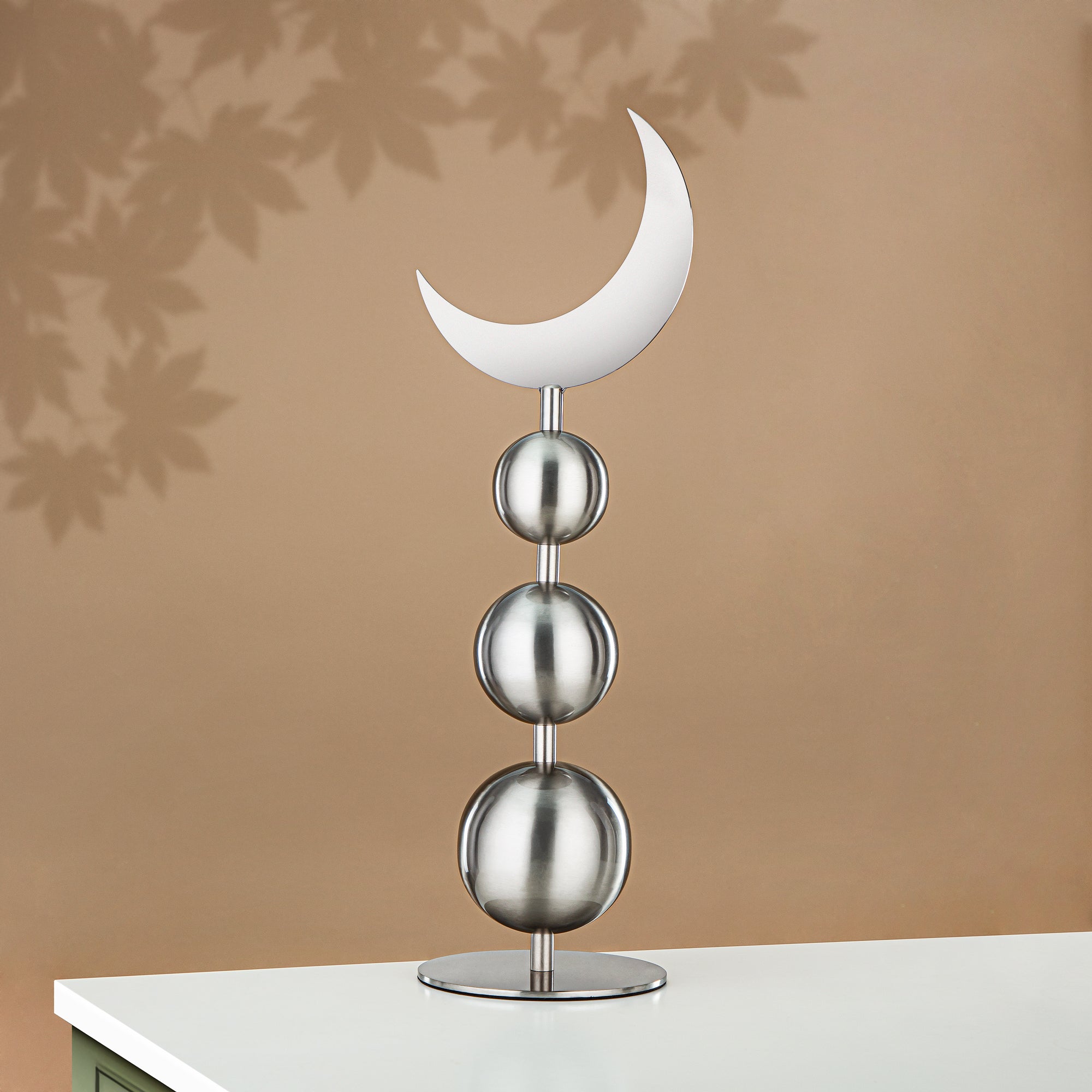 Almarjan Table Decoration Stainless Steel, 59CM, Matt Silver (MD-3008) - Ramadan Decoration