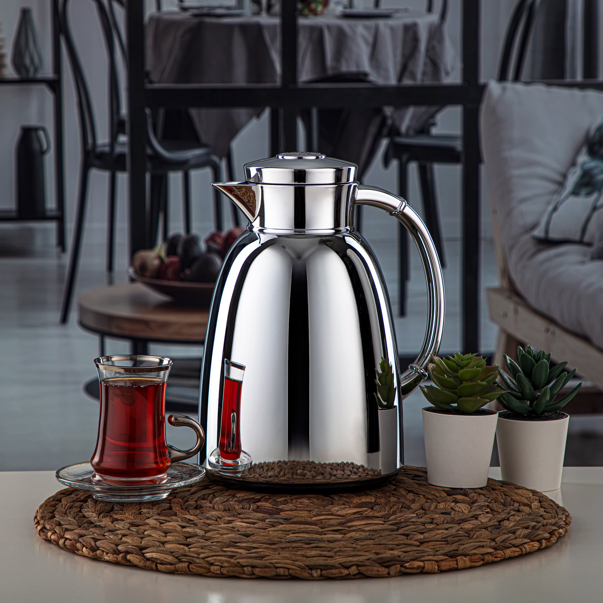 Almarjan 1 Liter Vacuum Flask Silver - QVC-1000C