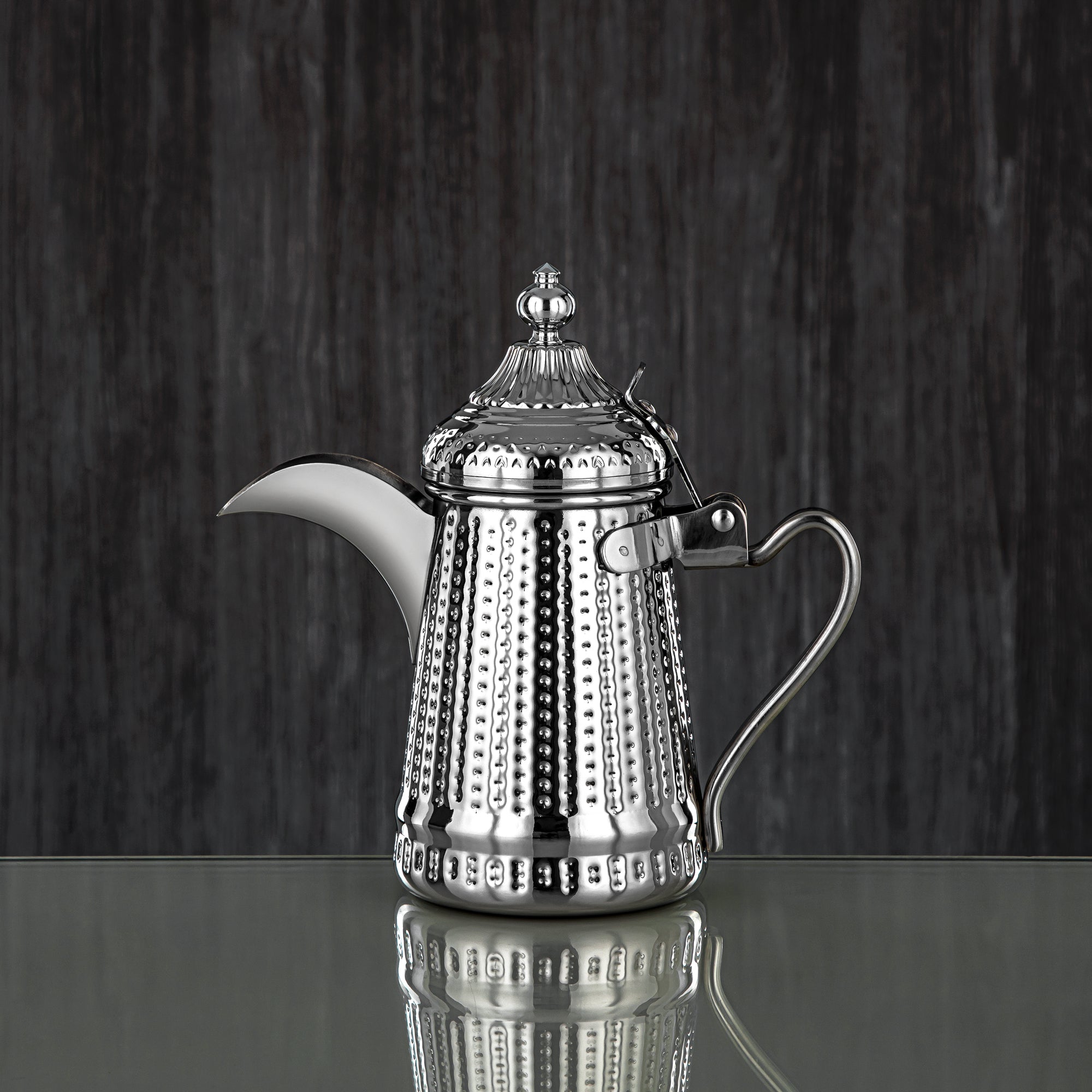 Almarjan 26 Ounce Barari Collection Stainless Steel Coffee Pot Silver - STS0013035