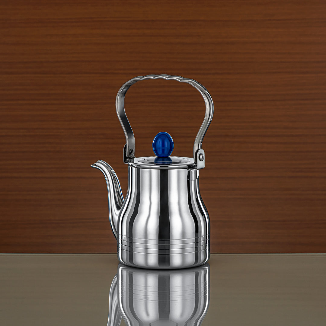 Almarjan 0.7 Liter Elegance Collection Stainless Steel Tea Kettle Silver & Blue - STS0013135