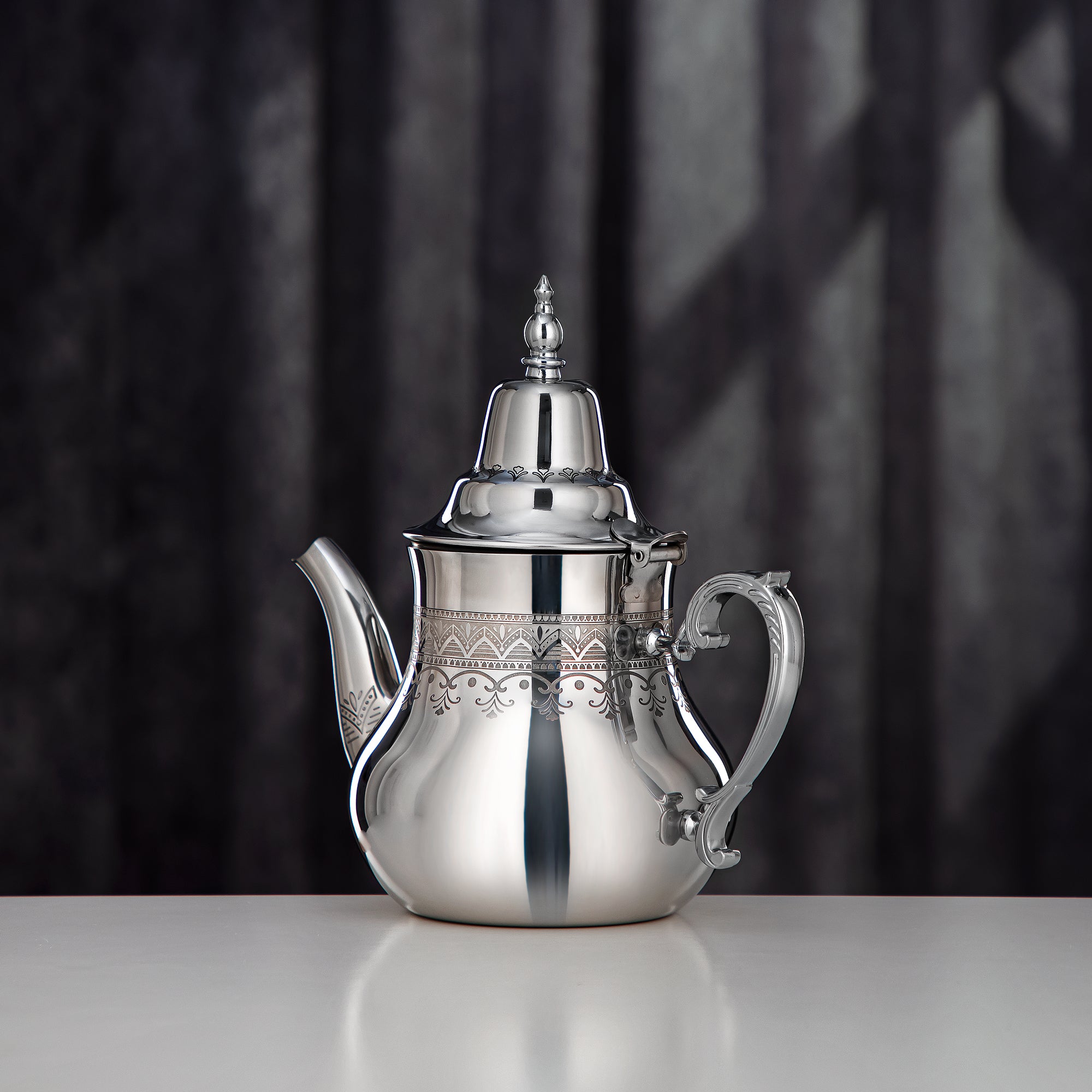 Almarjan Teapot Stainless Steel, Silver, 1.1L (STS0013163) Sahara Collection