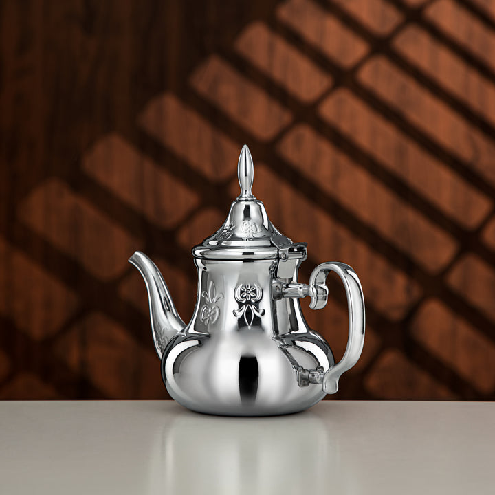 Almarjan 0.8 Liter Sahara Collection Stainless Steel Teapot Silver - STS0013178