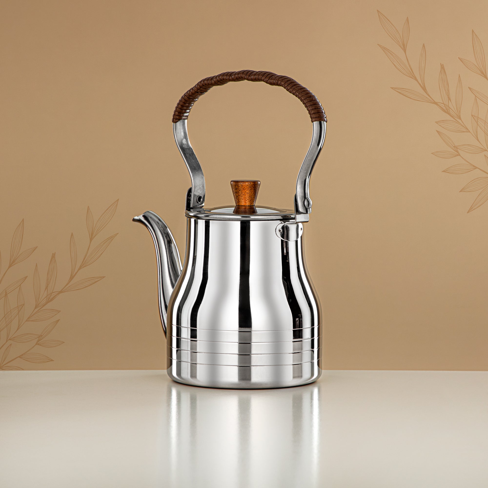 Almarjan Tea Kettle 0.9L Silver – Elegance