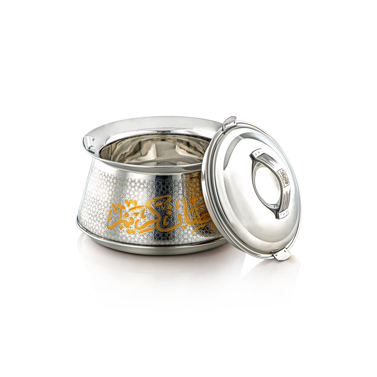 Almarjan 18 CM Harisa Collection Stainless Steel Hot Pot Silver & Gold - H23EPG25