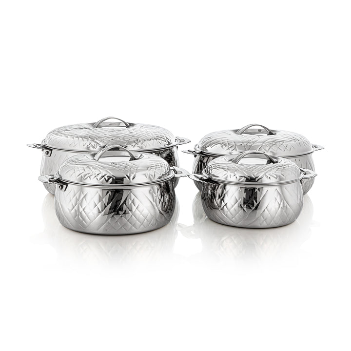 Almarjan 4 Pieces Sonbola Collection Stainless Steel Hot Pot - H23M4