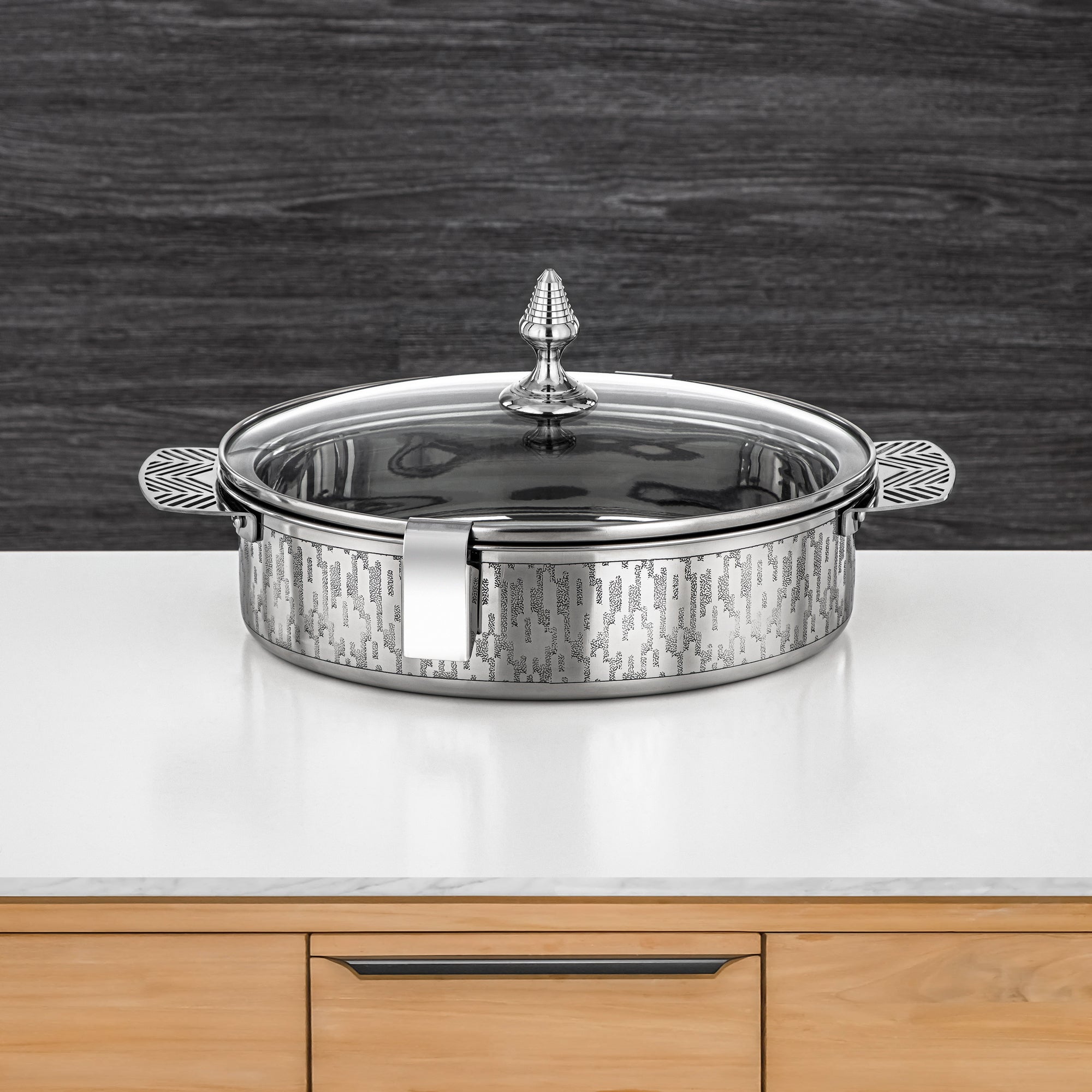 حرارات المرجان مجموعة مندي 30 سم فضي