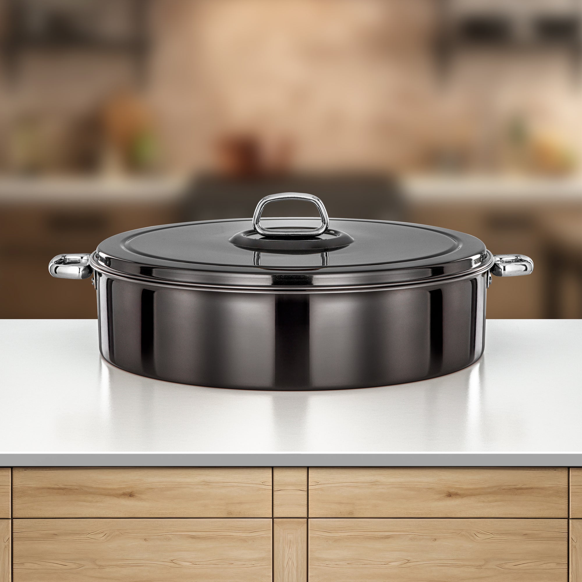 Almarjan Diana Hot Pot 40 cm Gun Black & Silver