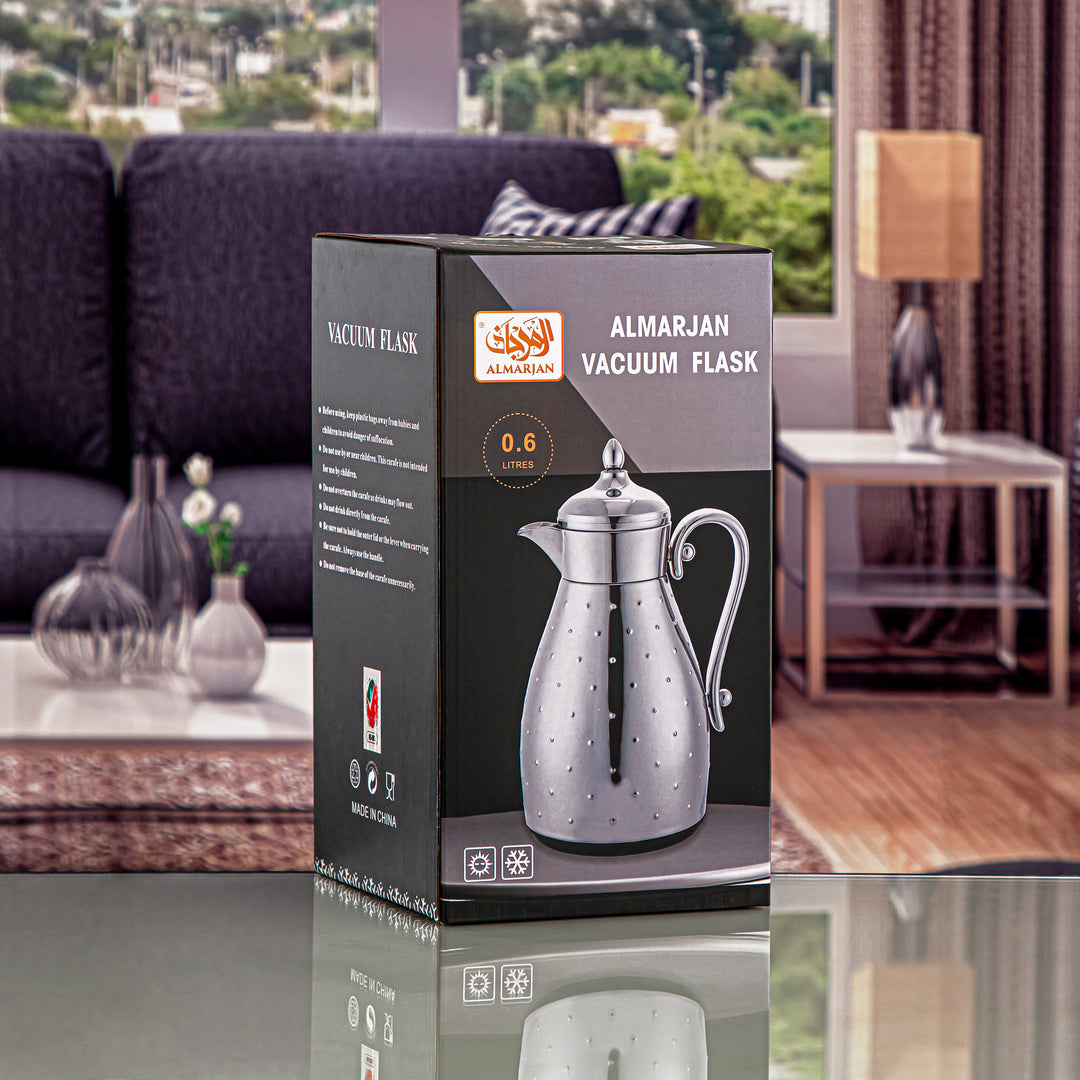 Almarjan 0.6 Liter Vacuum Flask Silver & Gold - VAF0010340