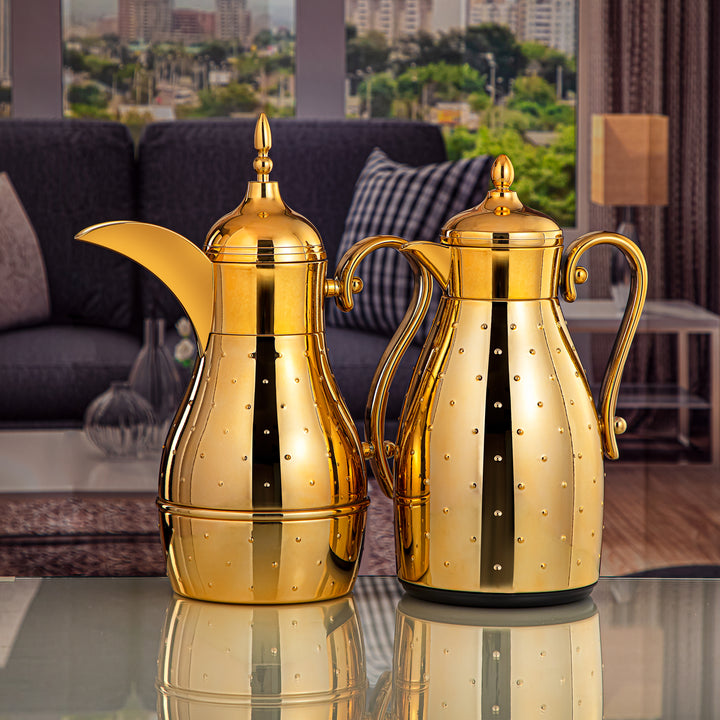 Almarjan 2 Pieces Vacuum Flask Set Gold - VAF0010344