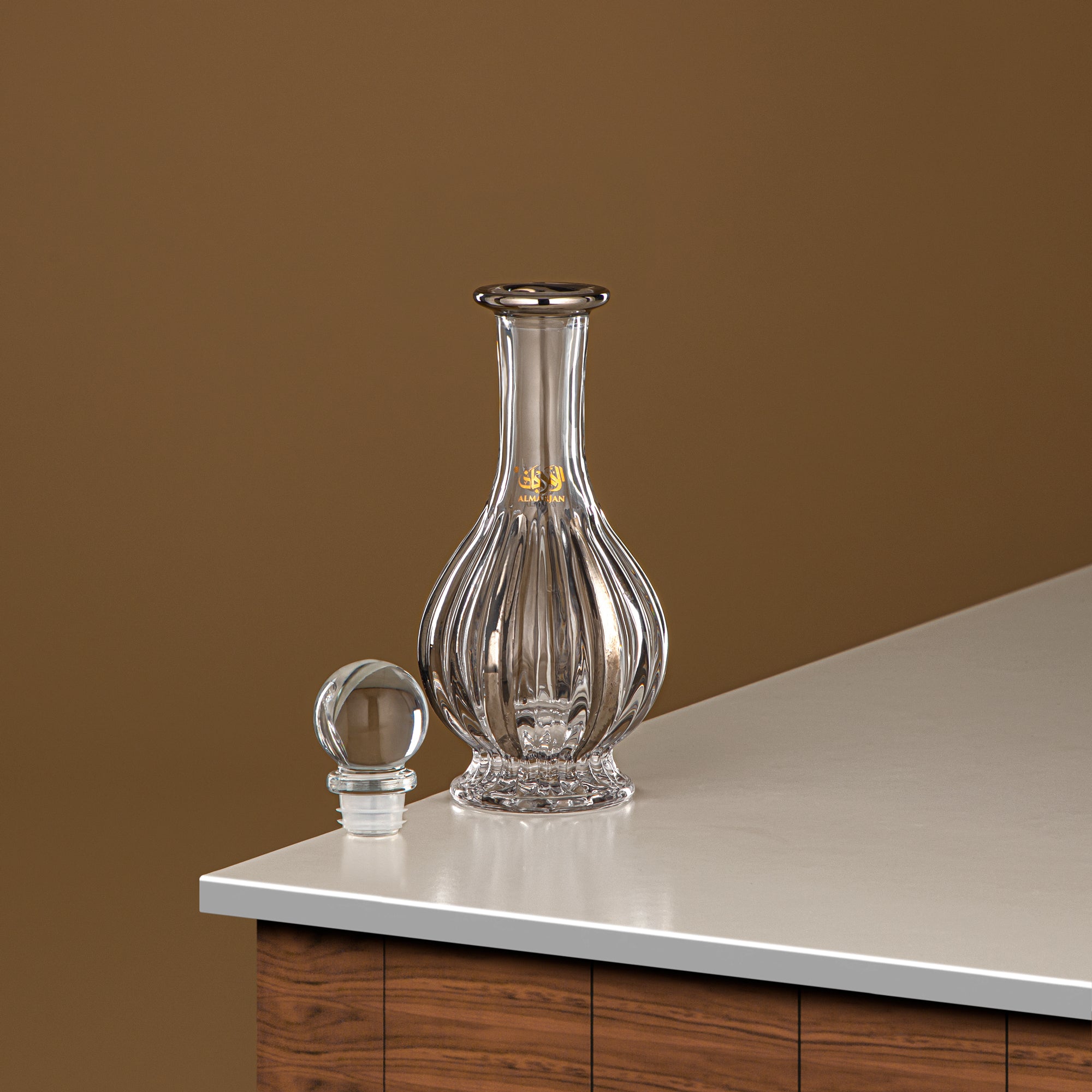 زجاجة عطر المرجان 200 مل (VR-D22-5-Silver) - زجاج بمقبض بجعة | مجموعة البجعة