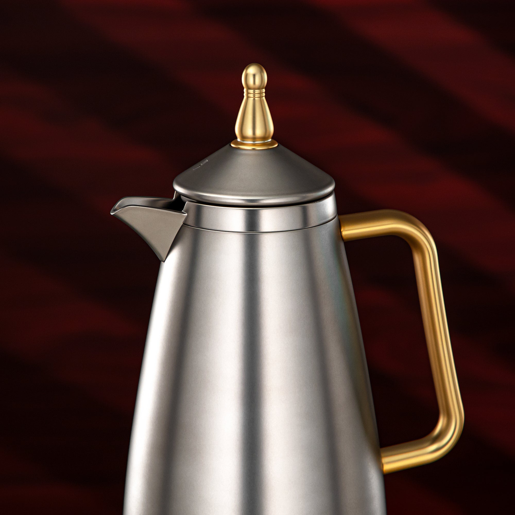 طقم ترامس المرجان 1 لتر + 1 لتر فضي غير لامع وذهبي