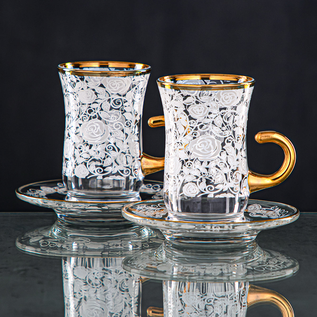 Almarjan 120 ML Glass Tea Cup - 1043BJ-0001P-WRT