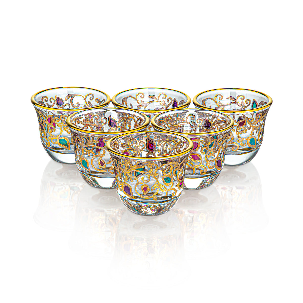 Combi 6 Pieces Glass Cawa Cup Set - G977Z-48