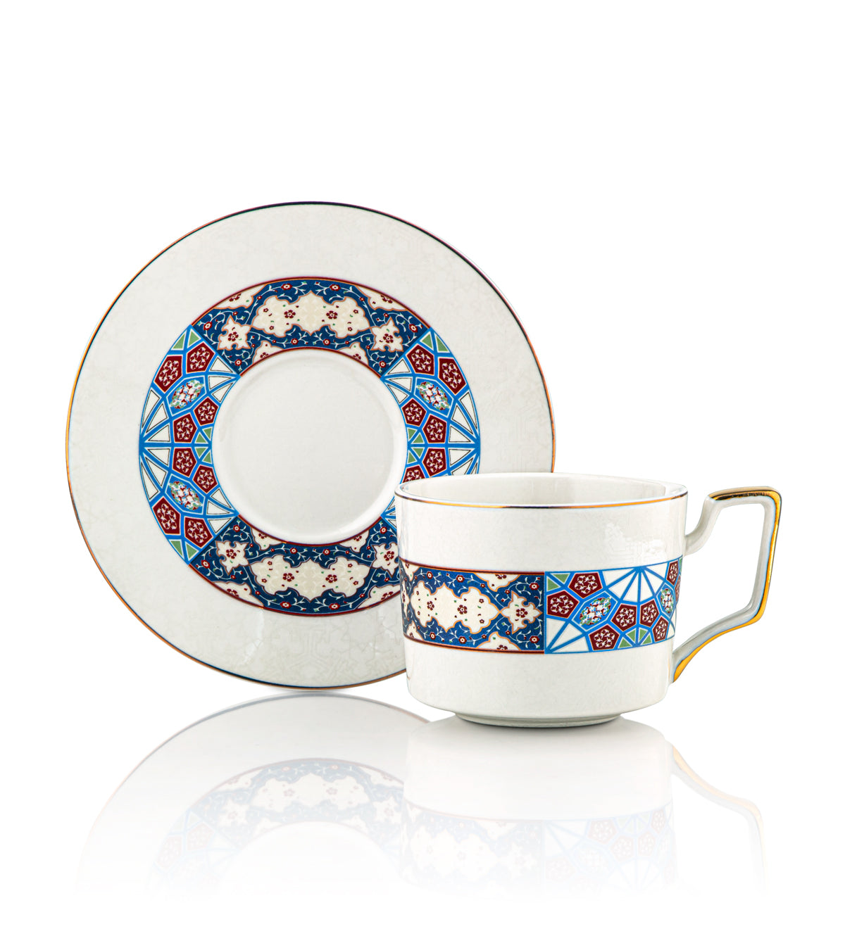 Almarjan 6 Pieces Fonon Collection Cup & Saucer - 1210