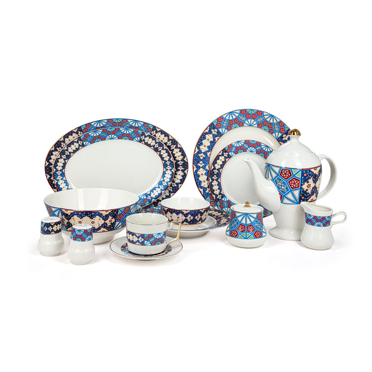 Almarjan 46 Pieces Fonon Collection Dinner Set - 1210