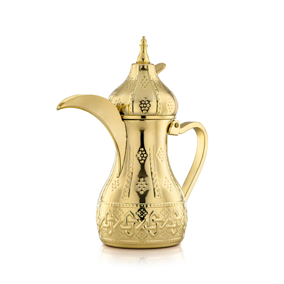 Almarjan 1 Liter Sahara Collection Stainless Steel Dallah Gold - STS0010977