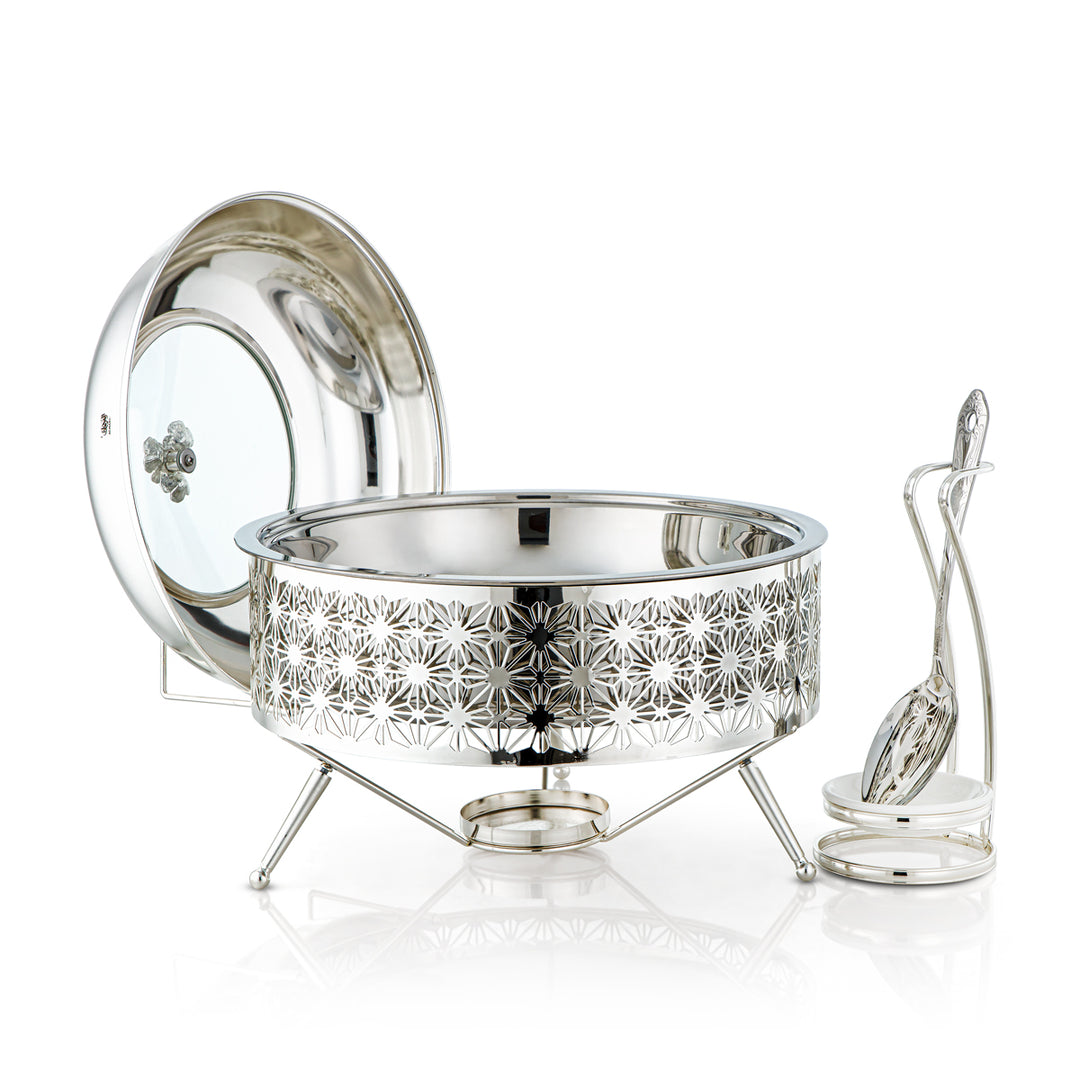 Almarjan 4000 ML Chafing Dish With Spoon Silver - STS0012906