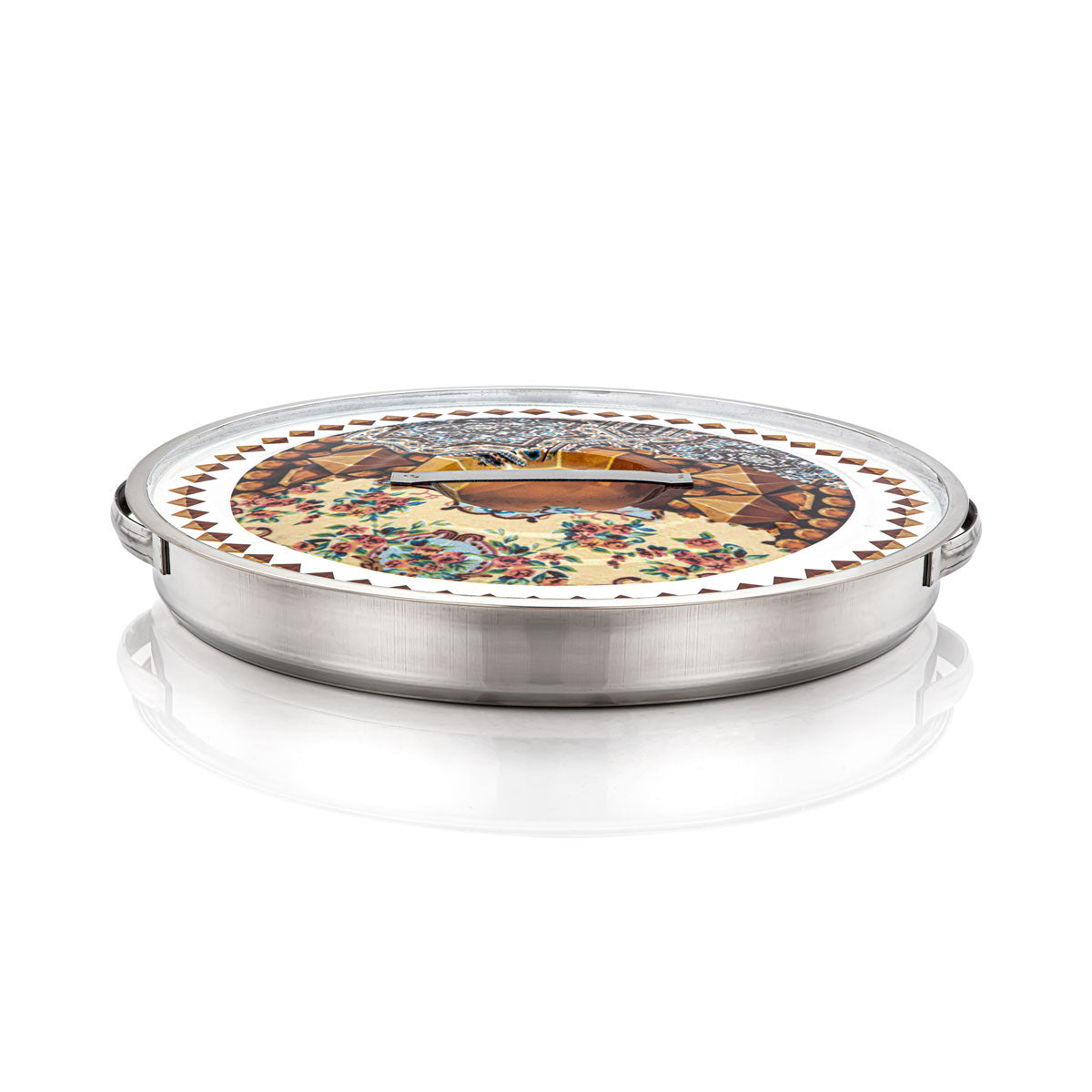 Almarjan 47 CM Fonon Collection Stainless Steel Breakfast Tray - Meena 17