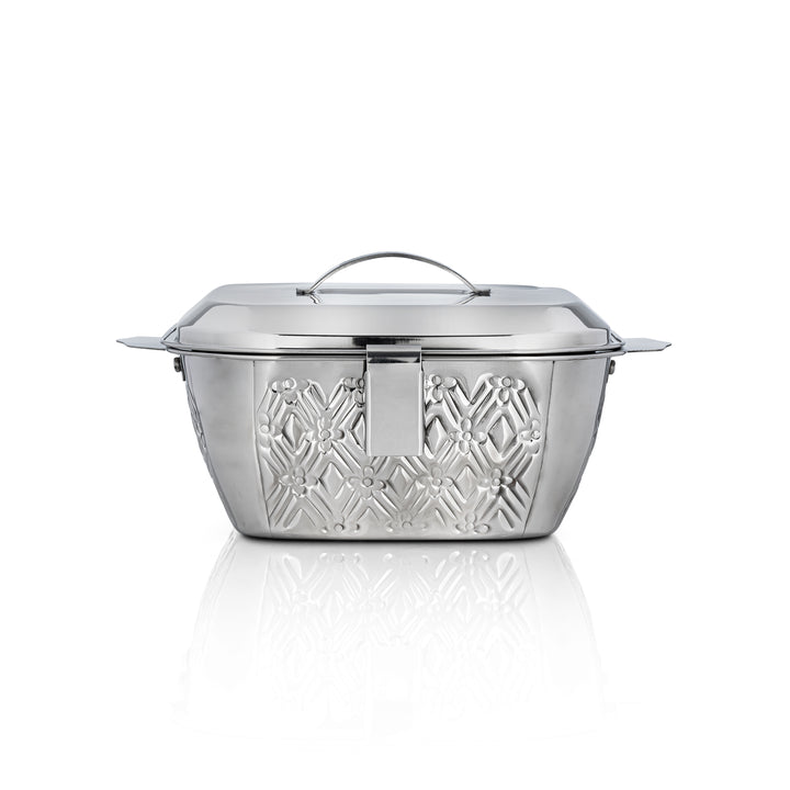 Almarjan 3000 ML Square Stainless Steel Hot Pot Silver - STS0292957