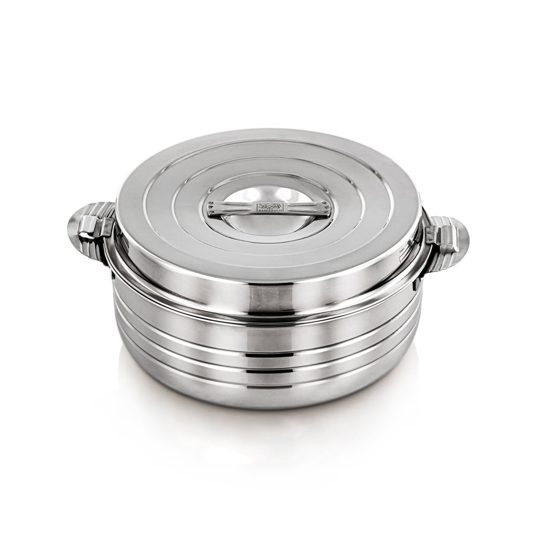 Almarjan 4 Pieces Royal Collection Stainless Steel Hot Pot Silver - STS0293012