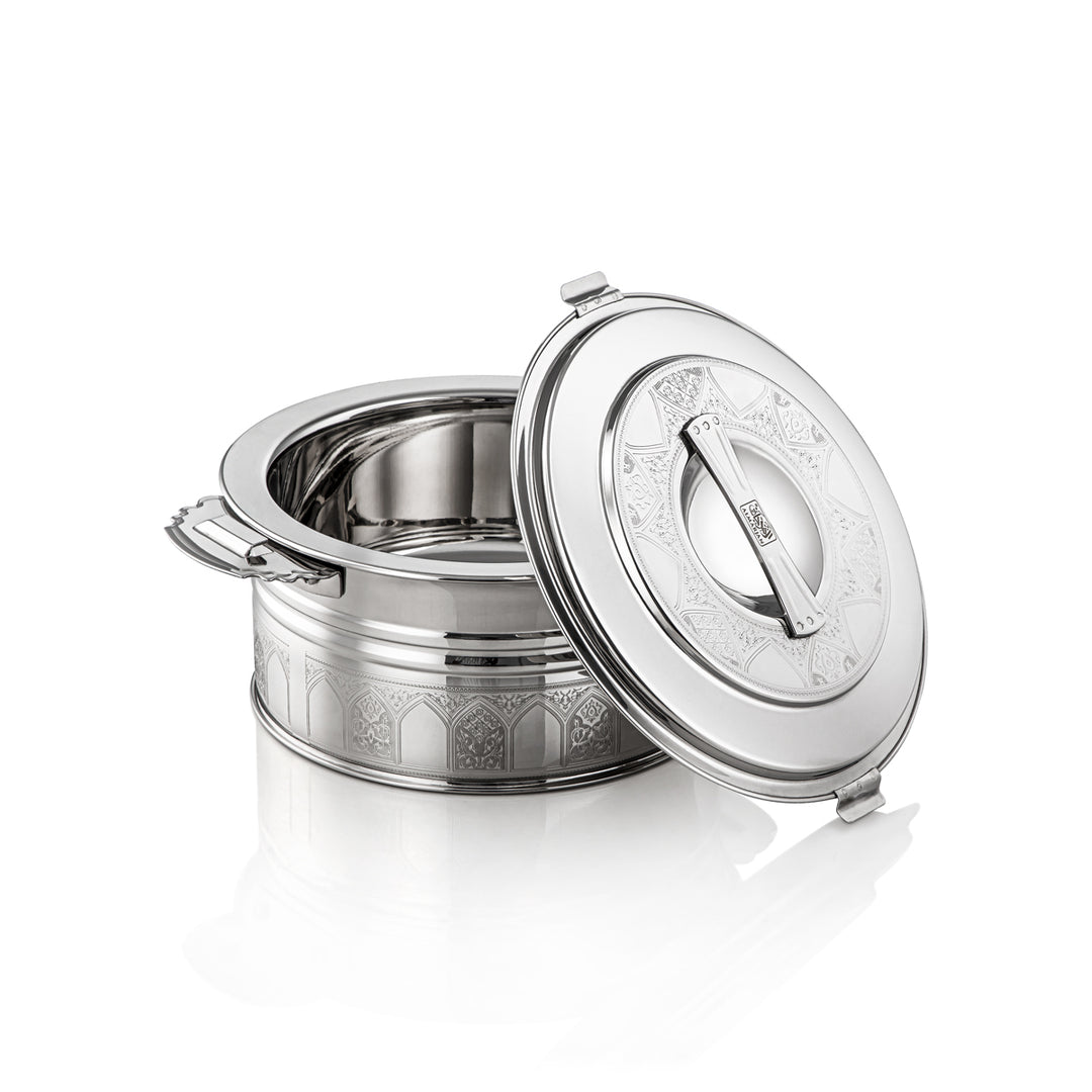 Almarjan 3000 ML Shaharzad Collection Stainless Steel Hot Pot Silver - H23E19