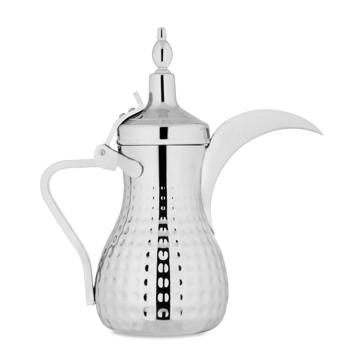 Almarjan 1.5 Liter Hammered Collection Stainless Steel Dallah Silver- STS0010551