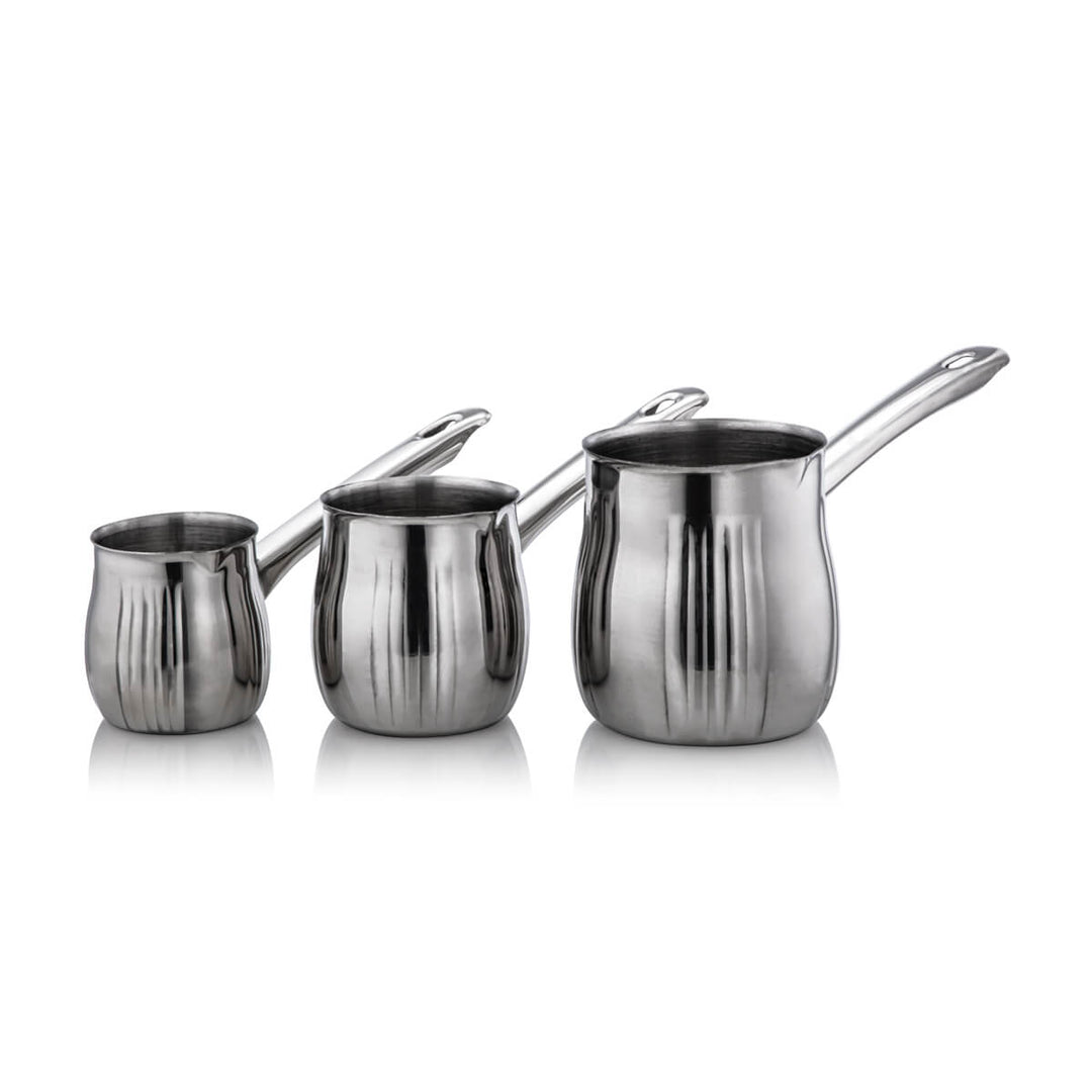 Almarjan 3 Pieces Stainless Steel Coffee Warmer Set Silver - STS0010659