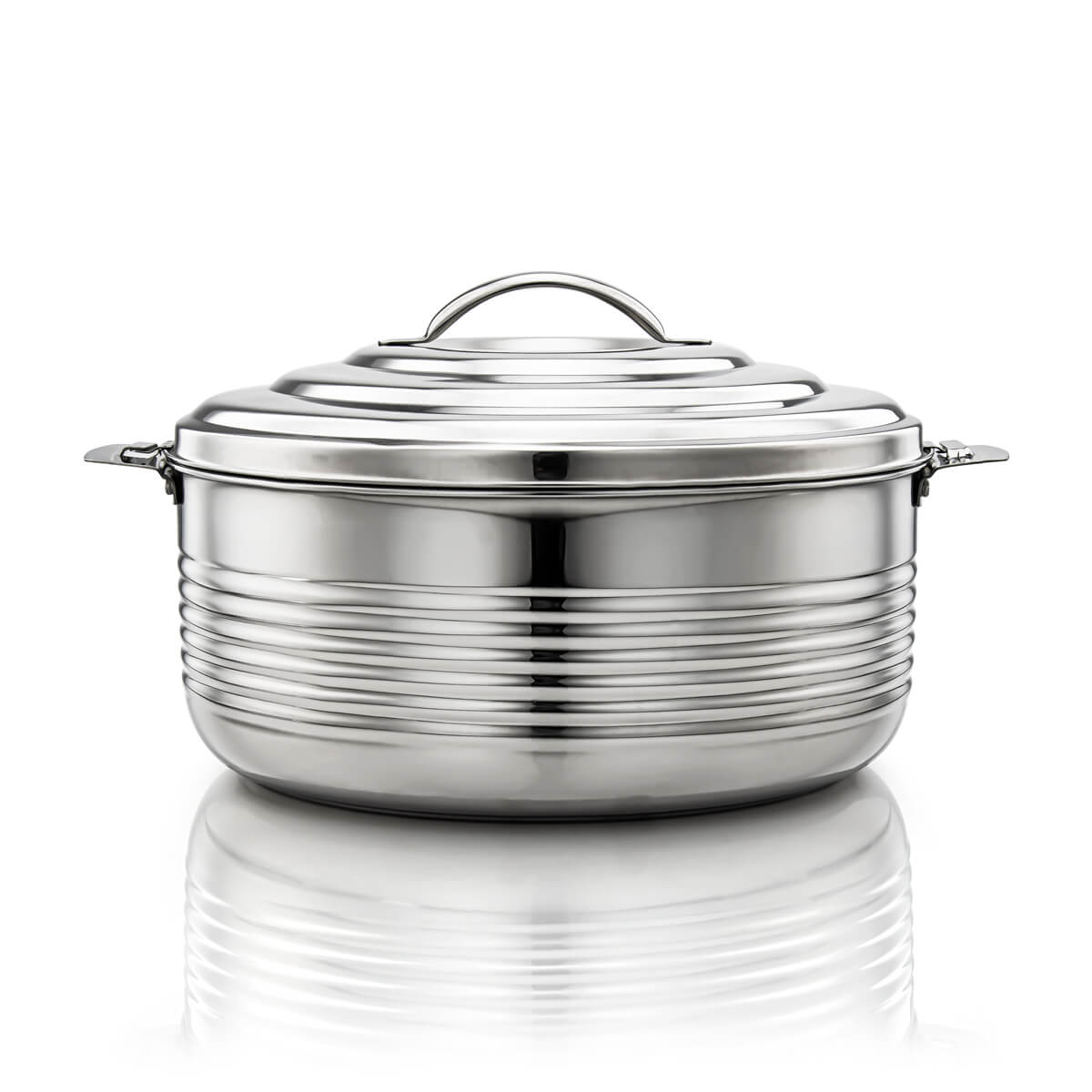 Almarjan 10 Liter Casa Collection Stainless Steel Hot Pot Silver- STS0290268